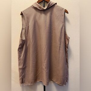 Lafayette 148 New York Sleeveless Houndstooth Blouse